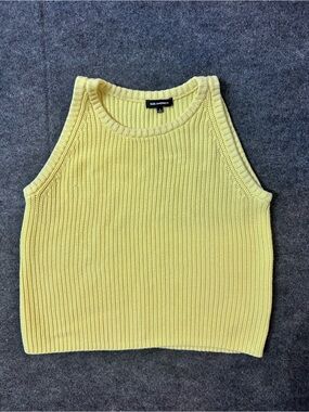 525 America yellow ribbed knit rank top